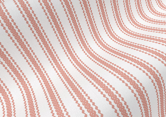 Lace Stripes, Coral - Twist&Fit Roman Blind - Image 4